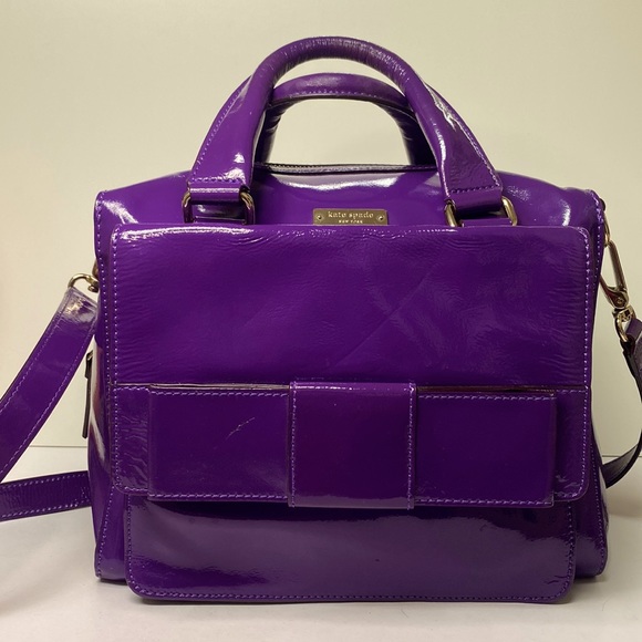 Kate Spade ♠️♠️♠️ Rare Camilla Street Purple Squared Cross Body Purse, Handbag - Picture 1 of 17
